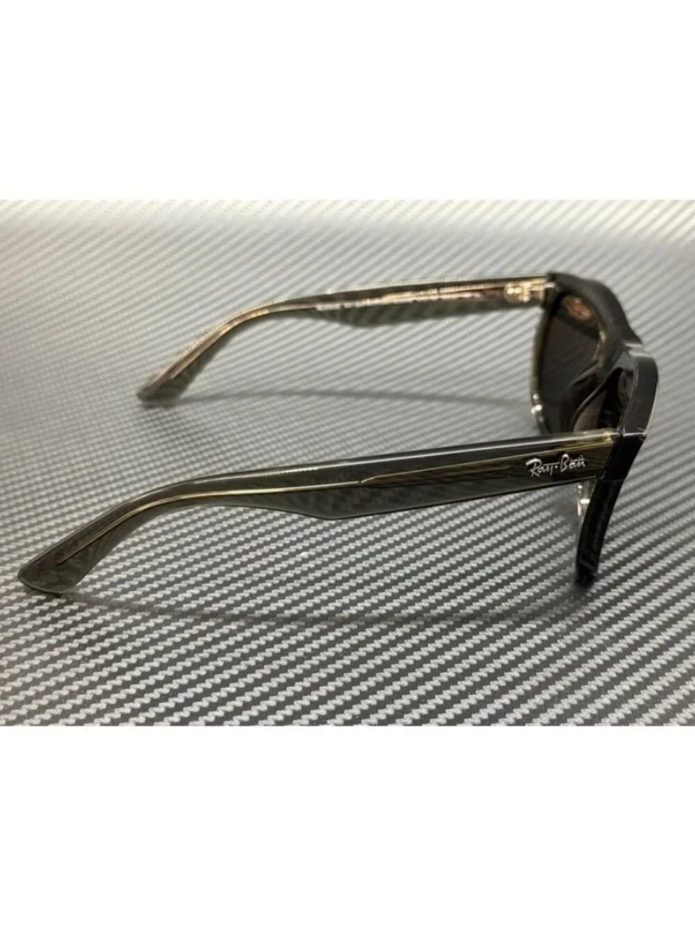 New Ray-Ban Men Transparent Dark Grey Sunglasses 53-20-145
